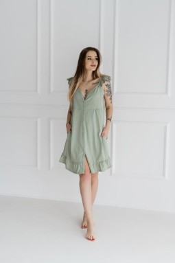 Stillnachthemd mit Trägern...