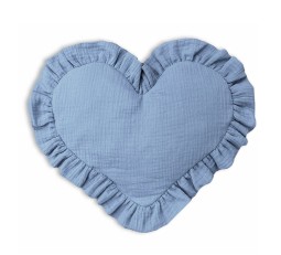 Musselin-Herzkissen Jeans -...
