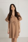 Damen-Musselin-Nachthemd Celine / Toffee - Dolce Sonno