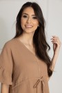 Damen-Musselin-Nachthemd Celine / Toffee - Dolce Sonno