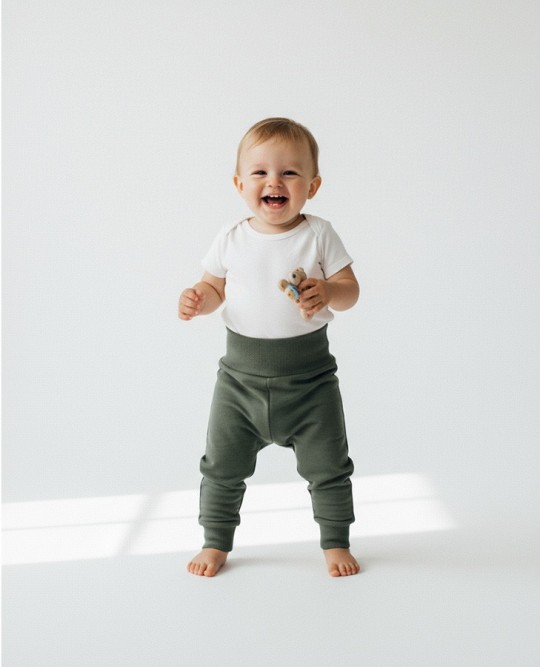 Baby- Sweathose Sweatpant Basic/ Khaki - Dolce Sonno