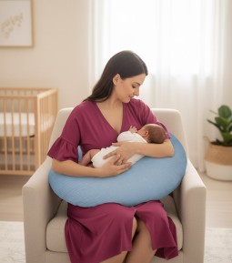 Stillkissen C-Form aus Musselin für die Stillzeit Jeans - Dolce Sonno