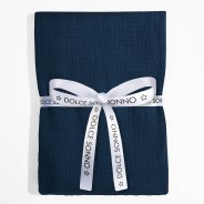 Musselinwindel 110x110 cm Navy Blue  - Dolce Sonno