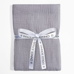 Musselinwindel 110x110 cm Grey  - Dolce Sonno
