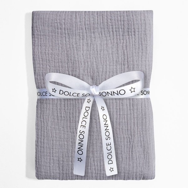 Musselinwindel 110x110 cm Grey  - Dolce Sonno