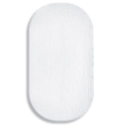 Weiches Mull-Bettlaken 75x35 cm für Wiege Gondel oder Moseskorb White - Dolce Sonno