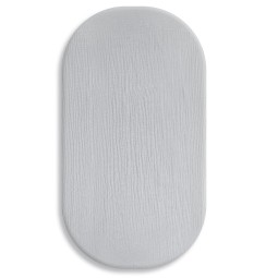 Weiches Mull-Bettlaken 75x35 cm für Wiege Gondel oder Moseskorb Grey - Dolce Sonno