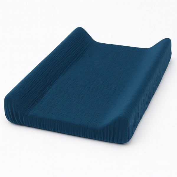 Musselin-Wickelauflagenbezug 50x70/80 cm Deep Blue – Dolce Sonno