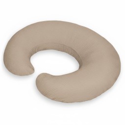 Stillkissen C-Form aus Musselin für die Stillzeit Dusty Beige - Dolce Sonno