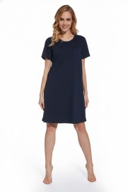 Umstands- und Stillnachtwäsche mit Druckknöpfen Loop / Dunkelblau – Dolce Sonno